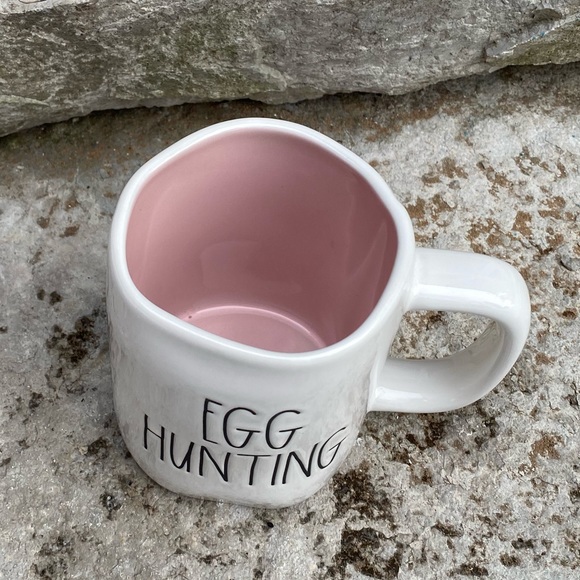 Rae Dunn EGG HUNTING Easter Mug- Pink Interior - Picture 2 of 4